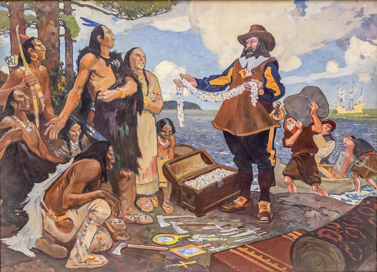 Champlain trading with the indians (correct)