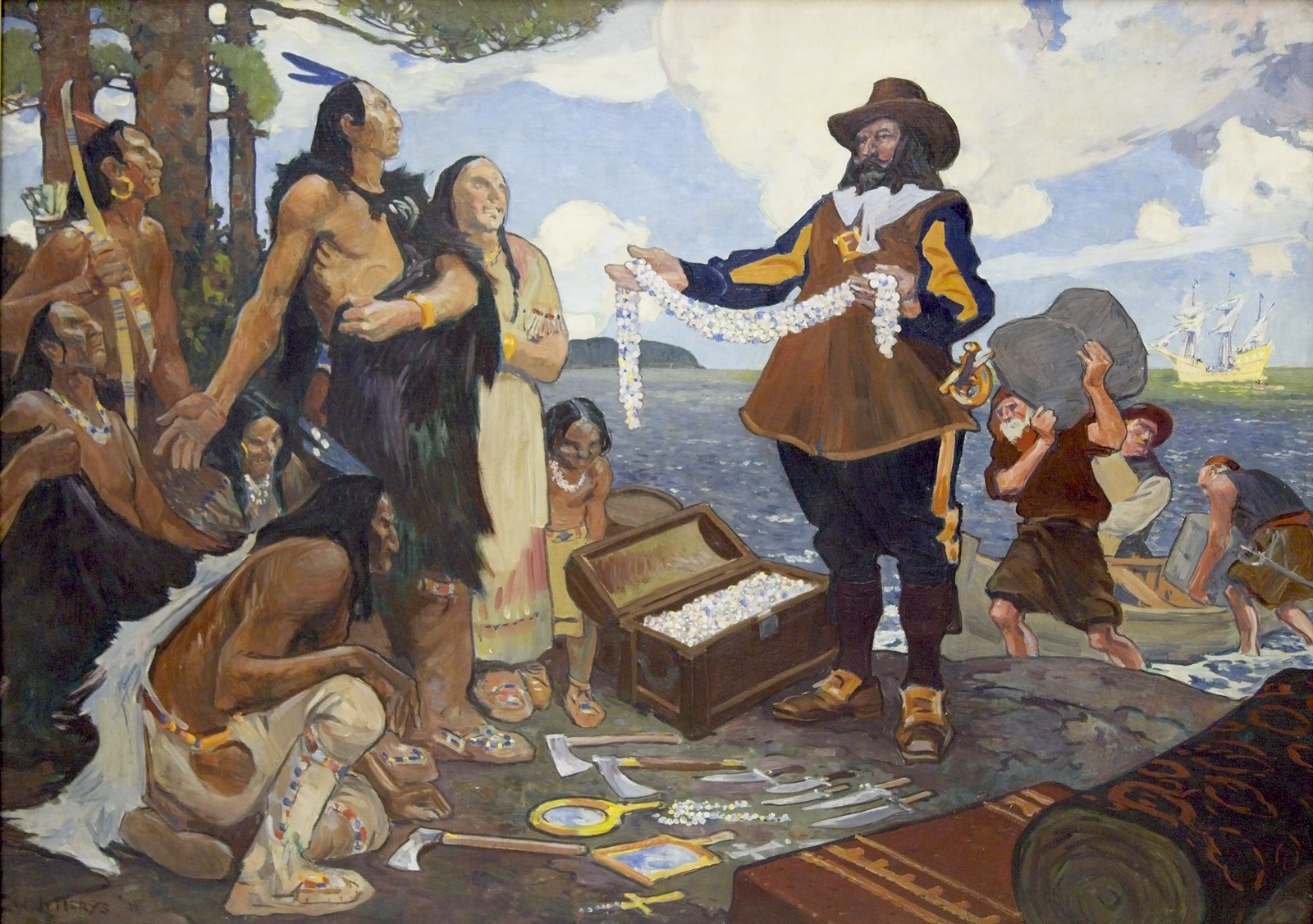 Champlain Trading with the Indians