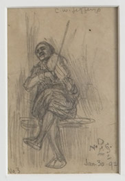 12 Small Sketches - Man Playing Fiddle