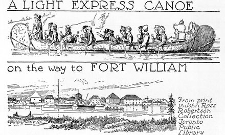 A Light Express Canoe on the Way to Fort William