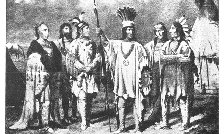 Blackfoot Chief And Warriors
