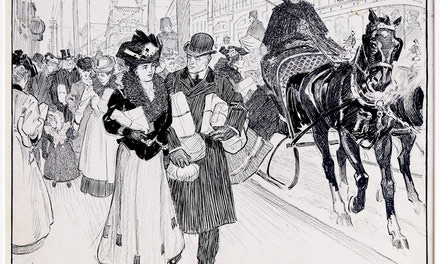 Christmas Street Scene, Toronto