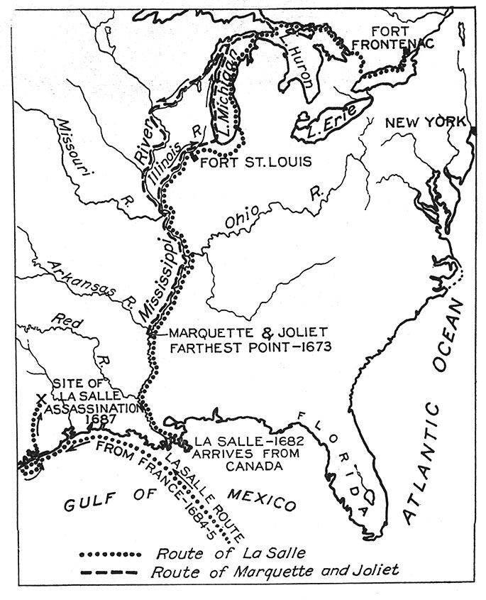 Explorations of Marquette and Joliet and of La Salle