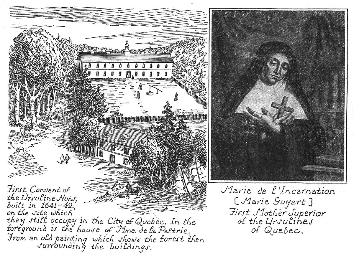 First Ursuline Convent. Marie de L'Incarnation