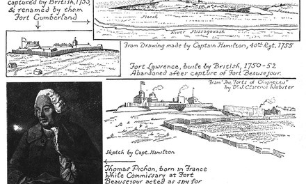 Fort Beausejour. Fort Lawrence. Pichon