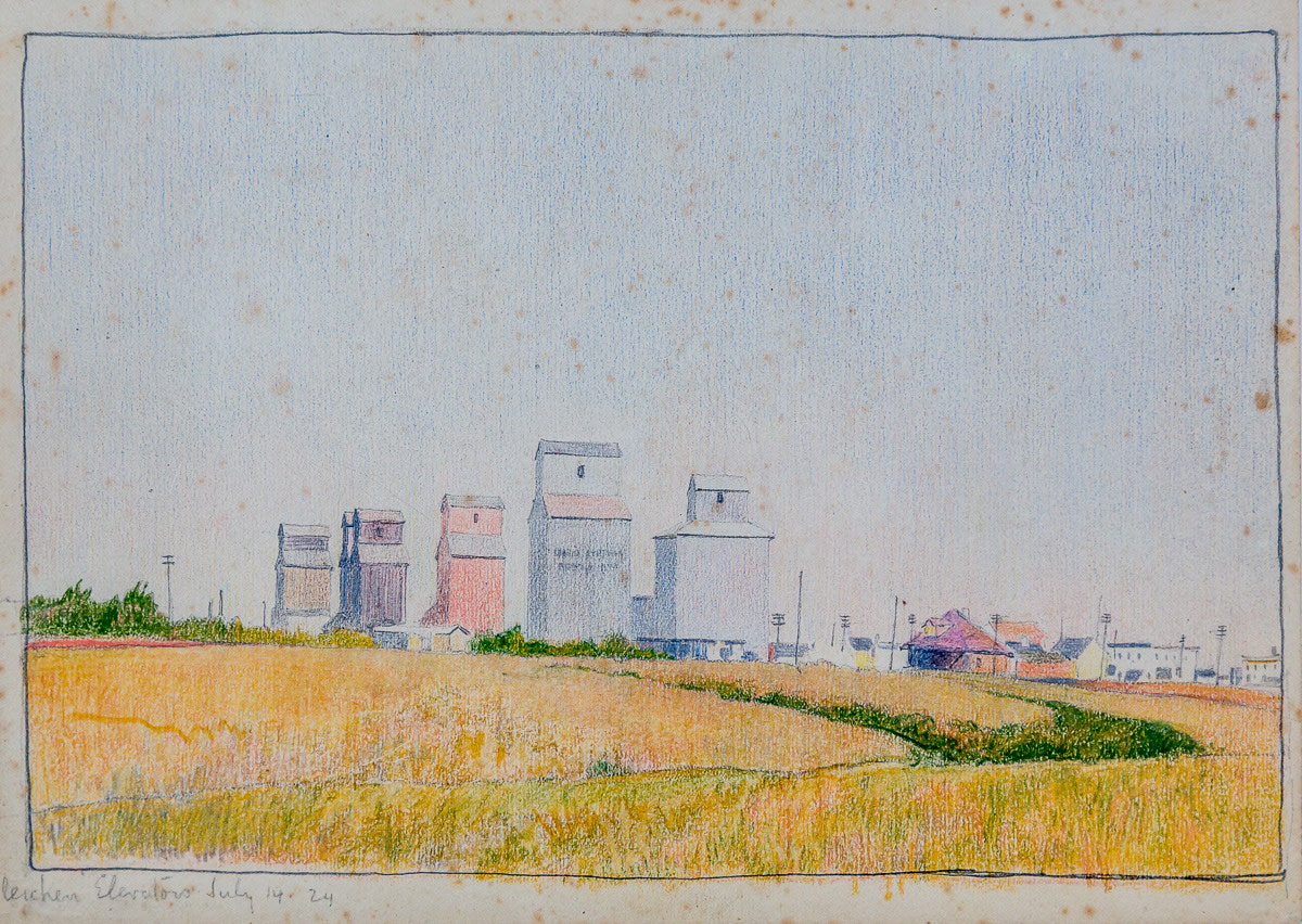 A Prairie Town (Five Grain Elevators)