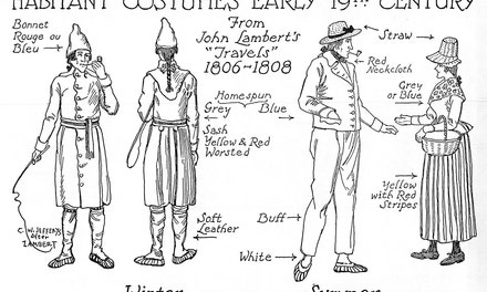 Habitant Costumes, Early Nineteenth Century