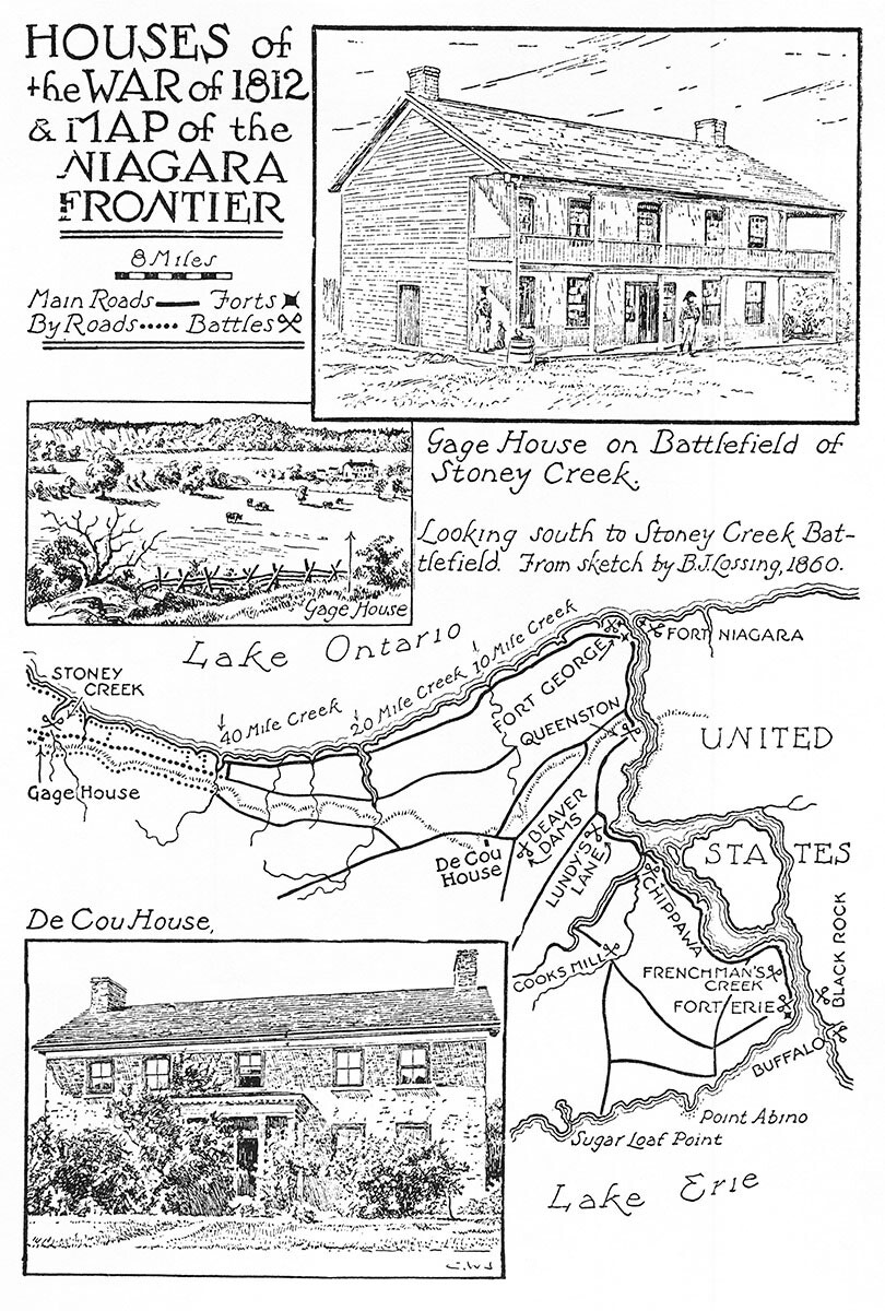 Houses Of The War Of 1812 And Map Of The Niagara Frontier