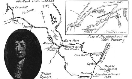 Hudson Bay, Showing Posts, Forts and Routes