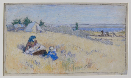 The Artist's Wife and Children at Last Mountain Lake, Saskatchewan