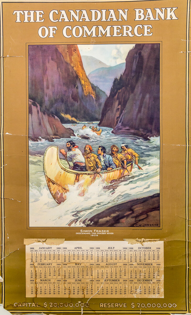 Simon Fraser Descending The Fraser River, 1808