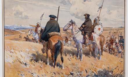 The Brothers La Verendrye in Sight of the Western Mountains