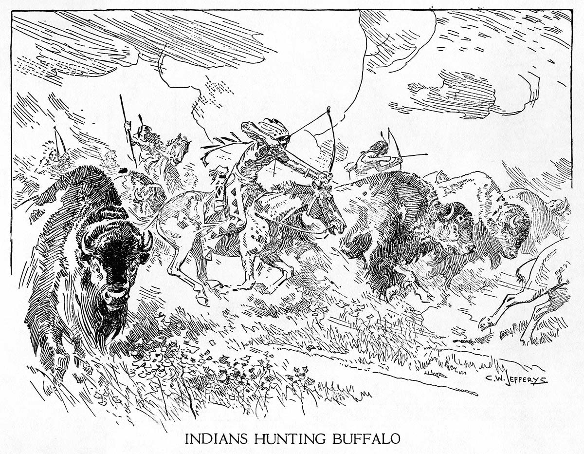 Indians Hunting Buffalo
