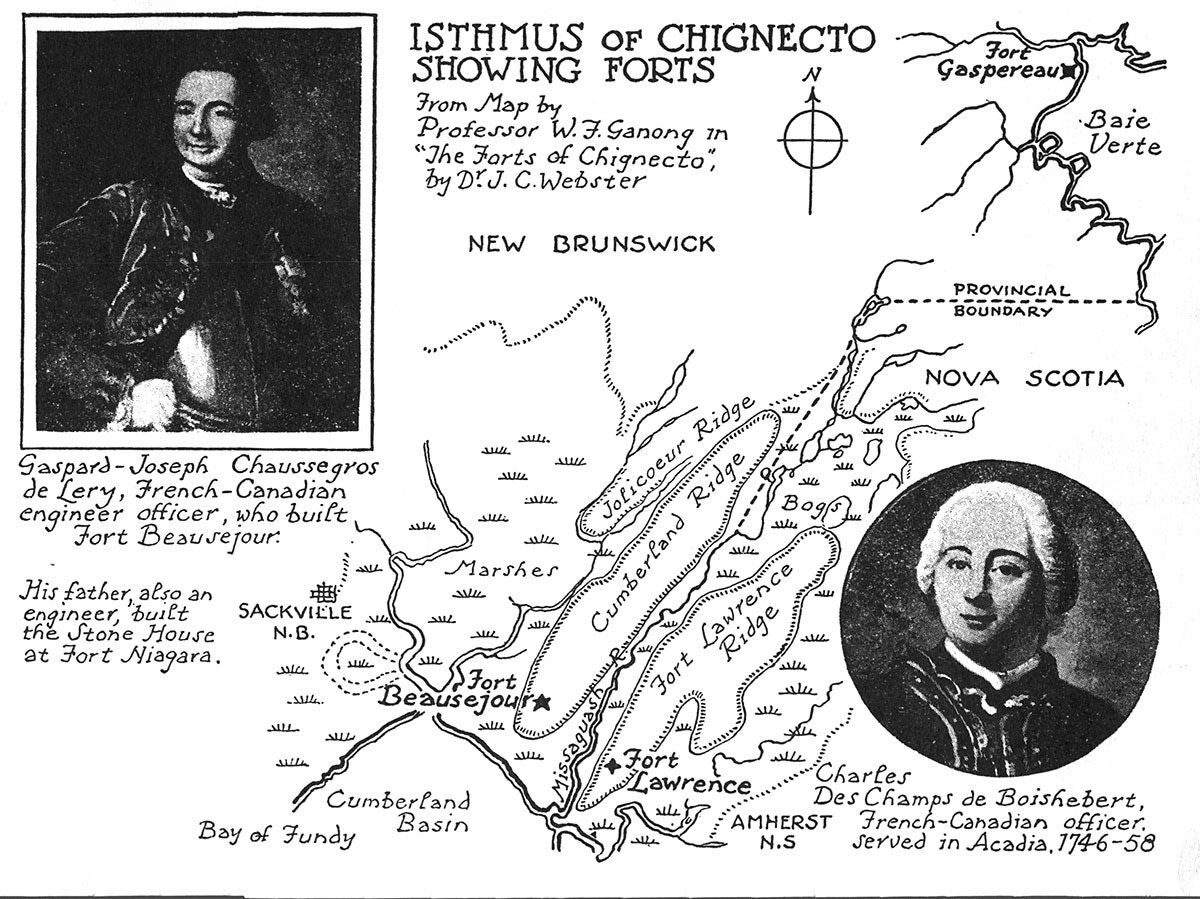 Isthmus of Chignecto. Delery. Boishebert