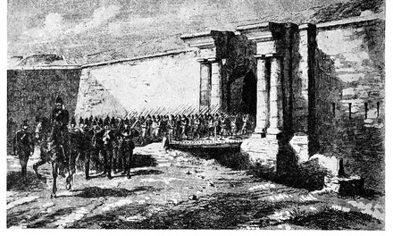 Imperial Troops Leaving Citadel at Quebec, 1870