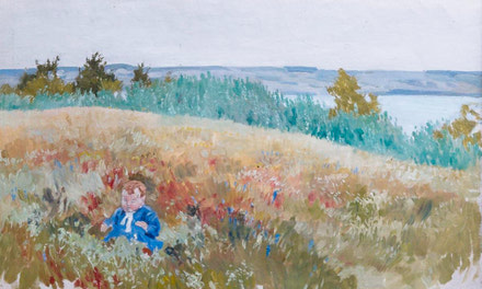 Katharine in Field, Last Mountain Lake