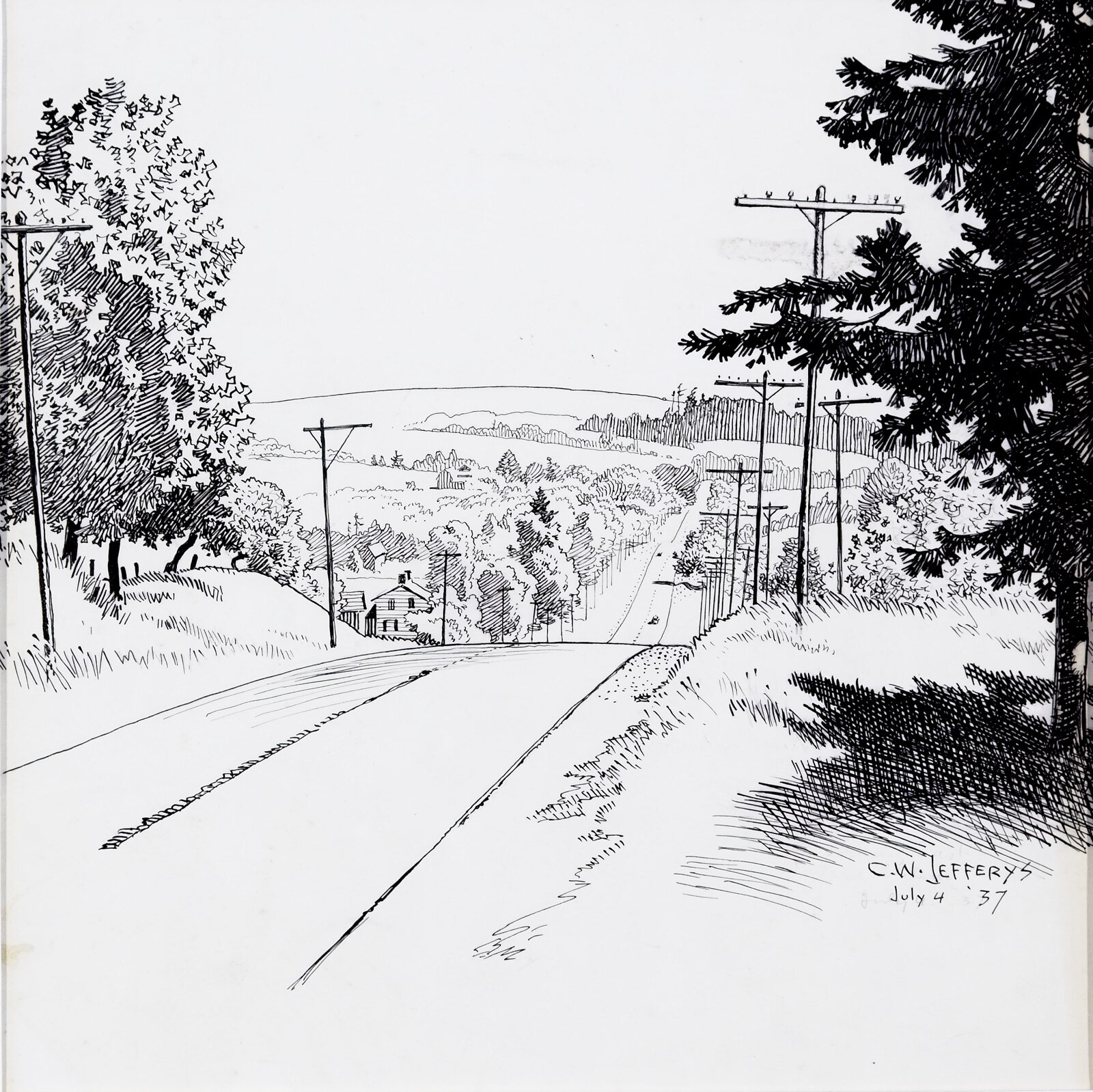 Kingston Road, View from Top of Hill