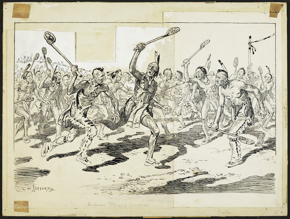  Indians Playing Lacrosse.