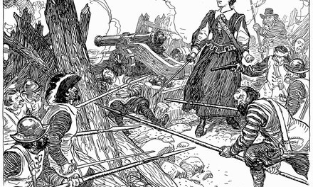 Madame La Tour Defending Fort St. Jean