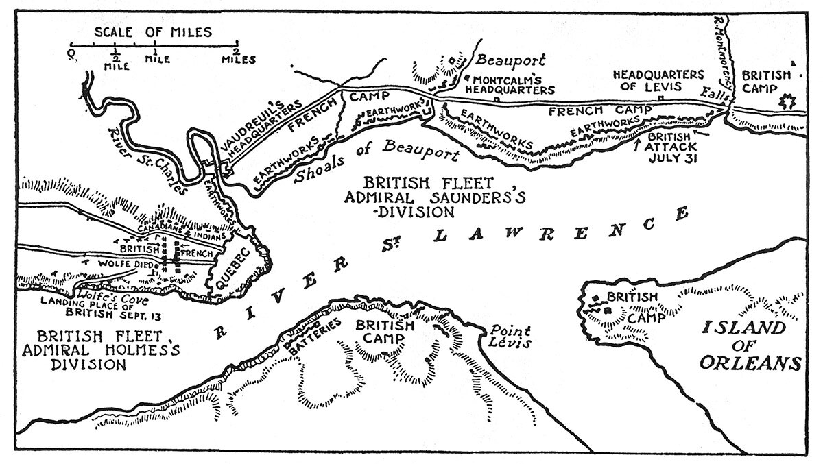 Map of the Siege of Quebec