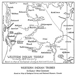 Map Showing Locations of Western Indian Tribes