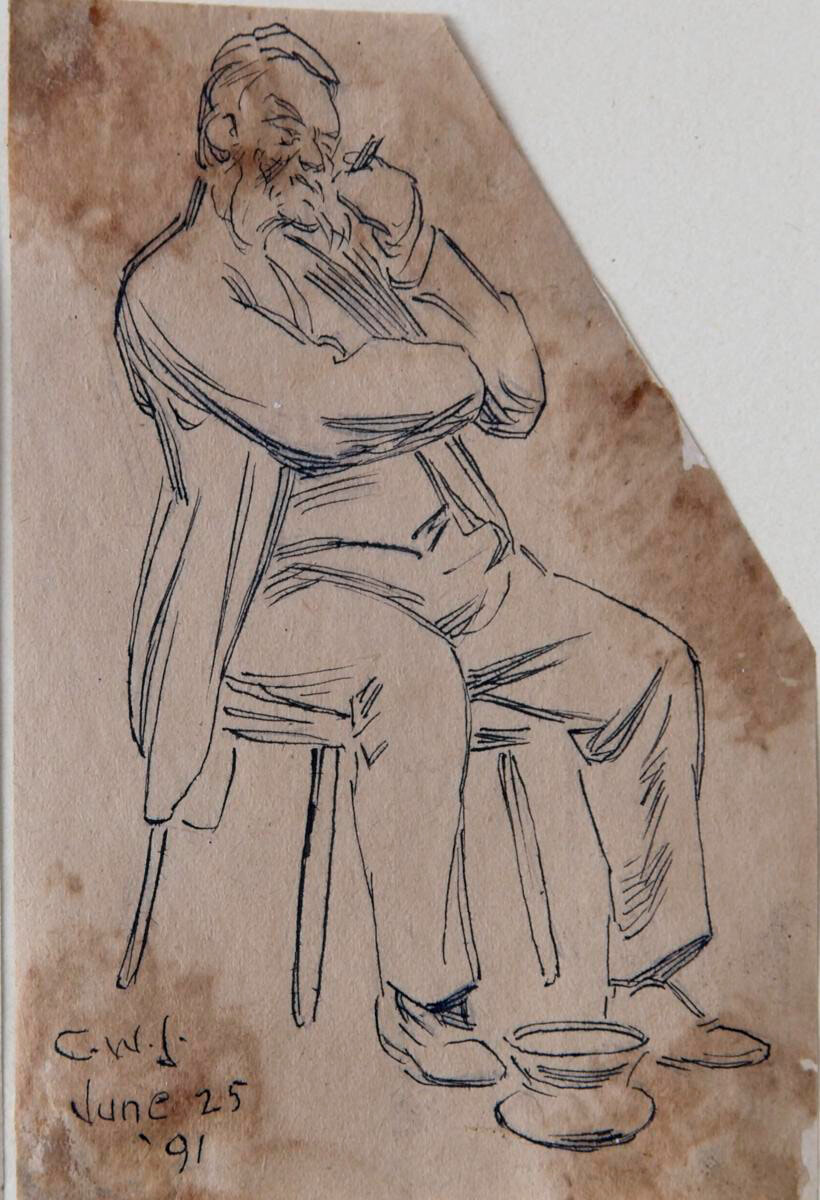 Man Seated with Spittoon