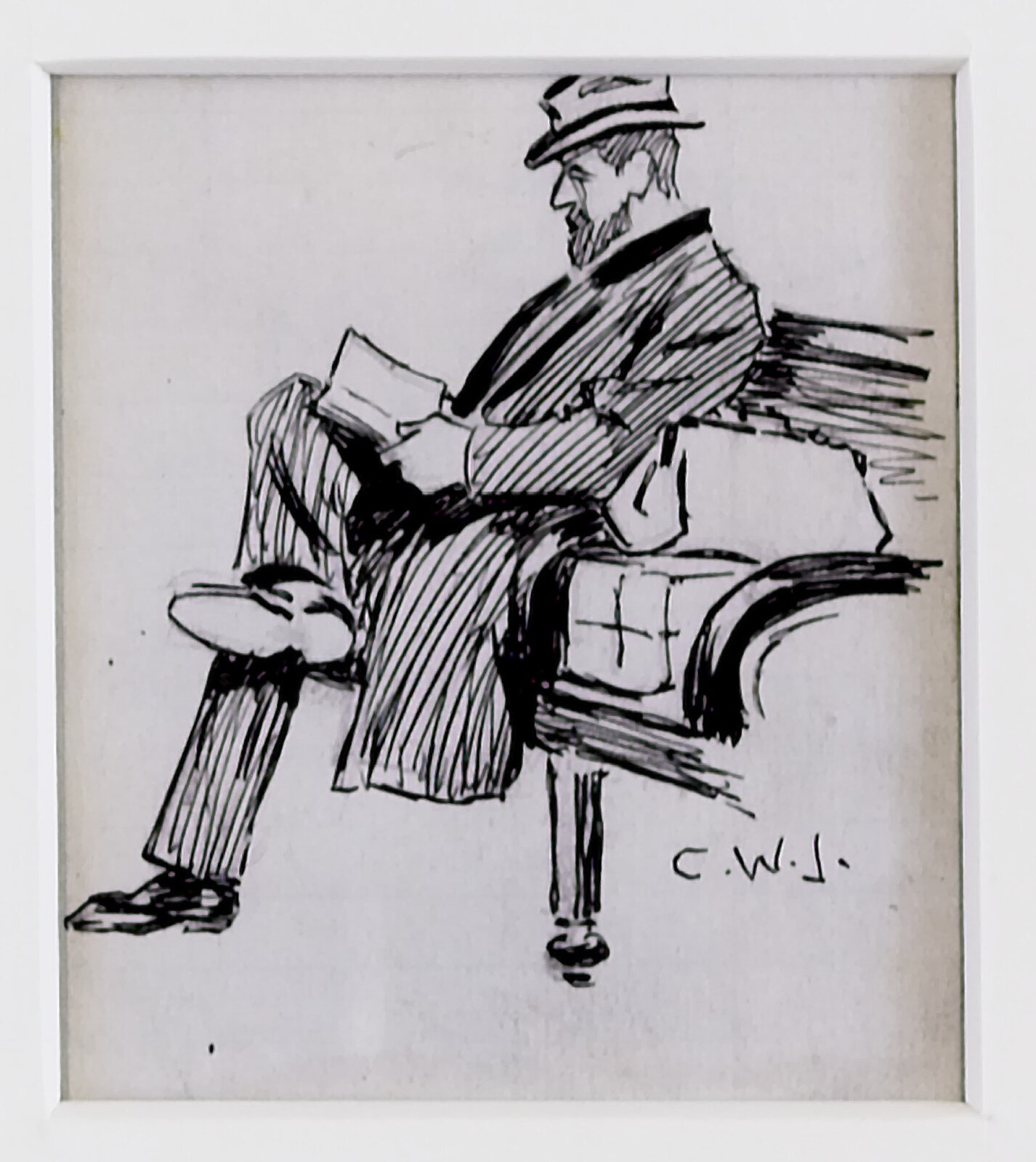 Man Sitting Reading