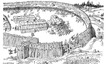 Part of a Palisaded Huron-Iroquois Village