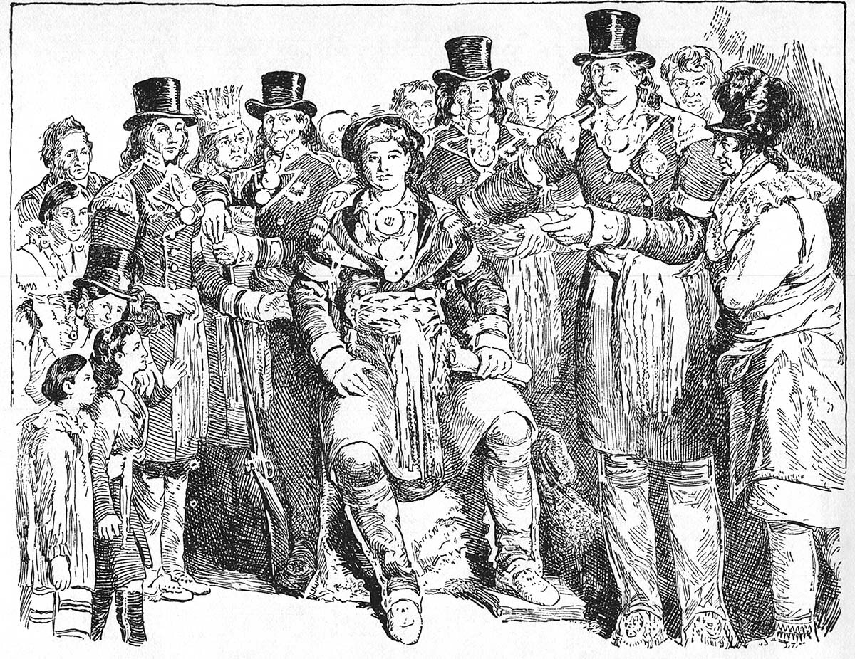 Prince Edward, With Indian Chiefs, At Halifax