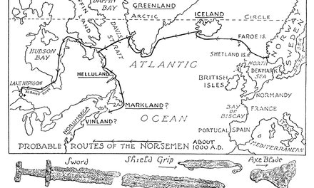 Probable Routes of the Norsemen