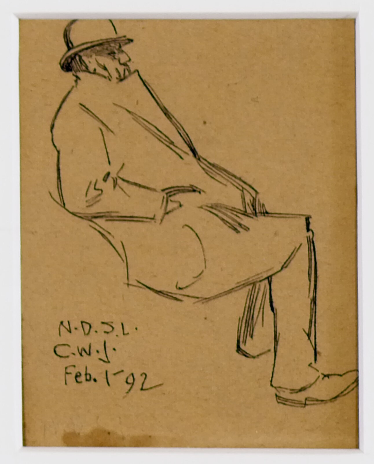 Sitting Man Hand In Pocket