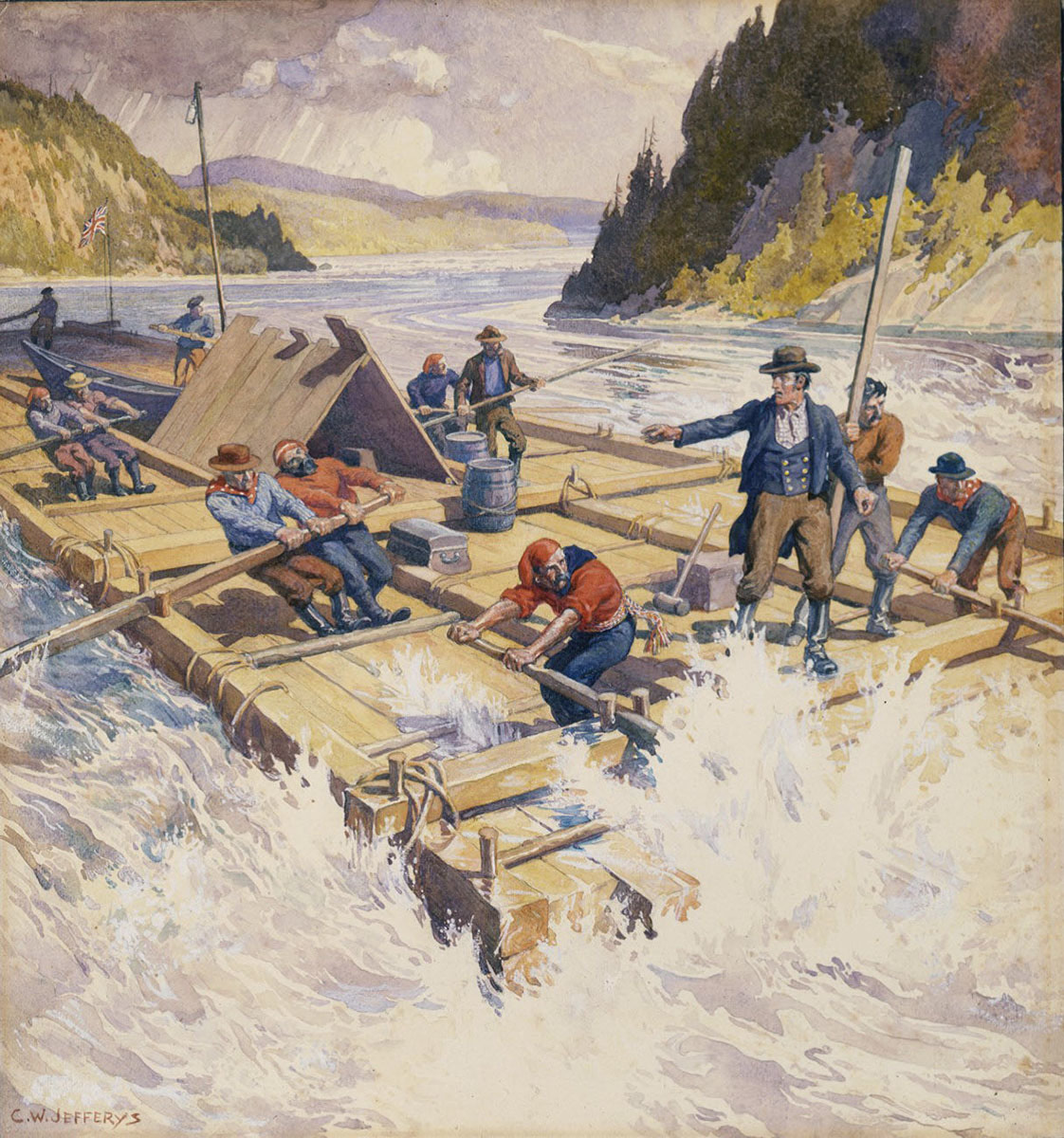 The First Raft On The Ottawa, 1806
