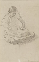 Study for primitive woman with a bowl