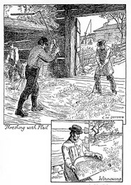 Threshing and Winnowing Grain