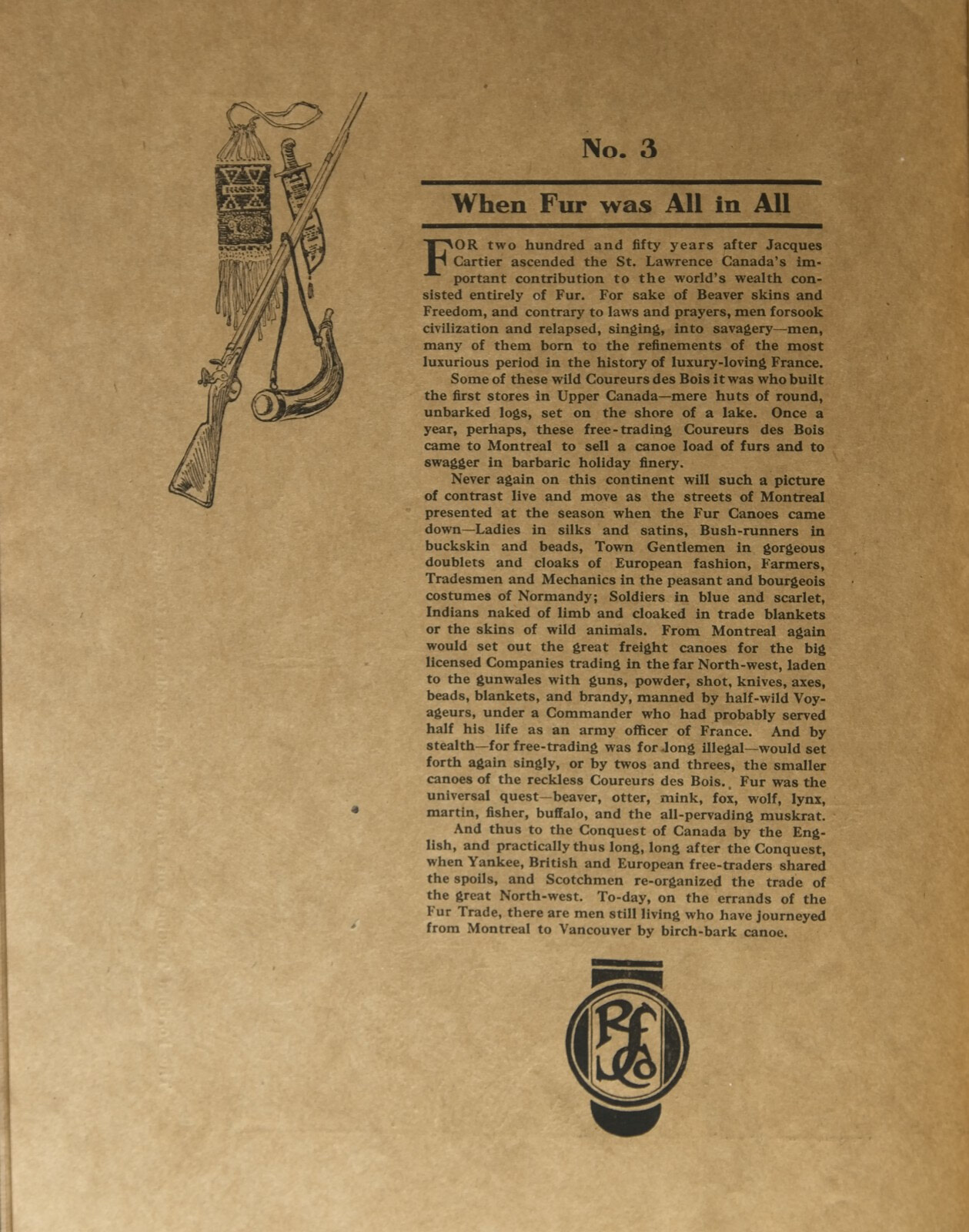 No. 3 When Fur was All in All