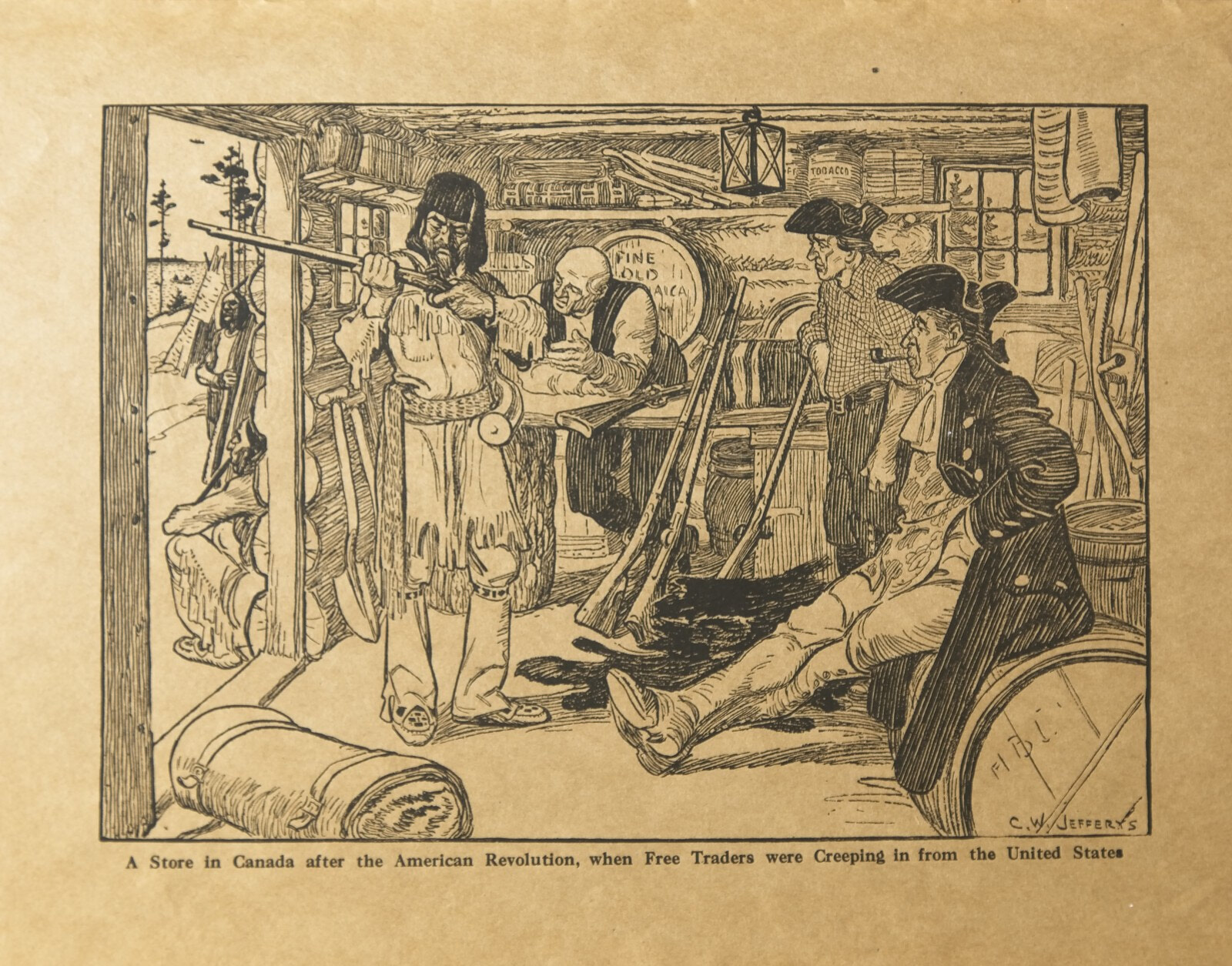 A Store in Canada after the American Revolution, when Free Traders were Creeping in from the United States