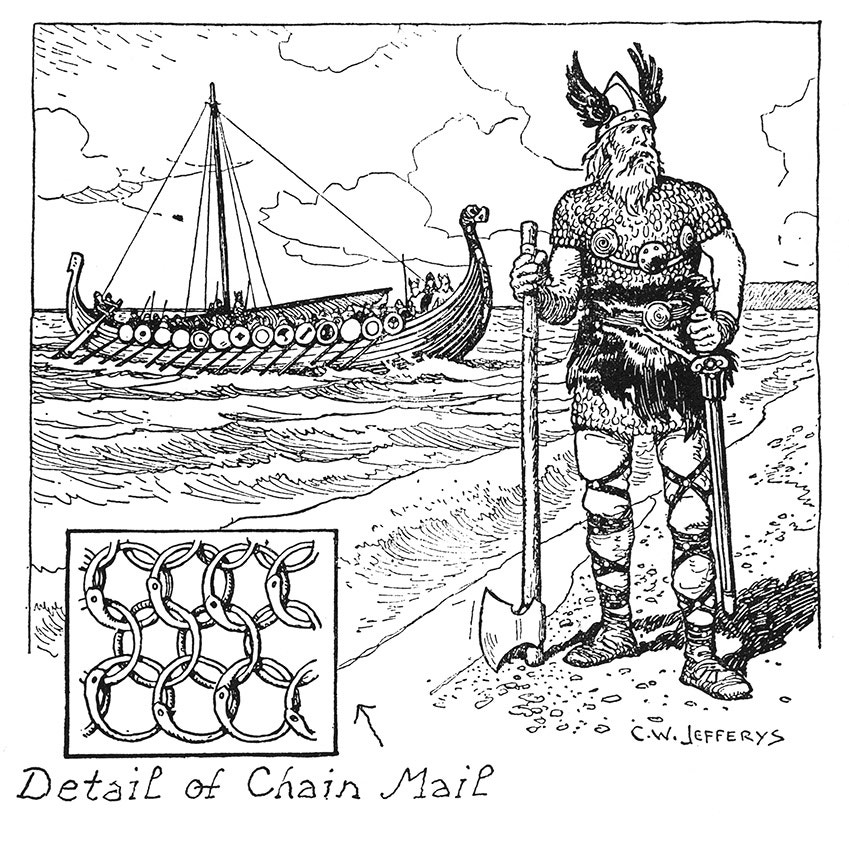 Viking Warrior and Vessel