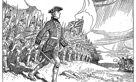 Wolfe at the Battle of the Plains