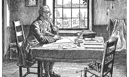 Wolfe Writing His Last Dispatch