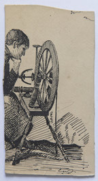 Woman With Spinning Wheel