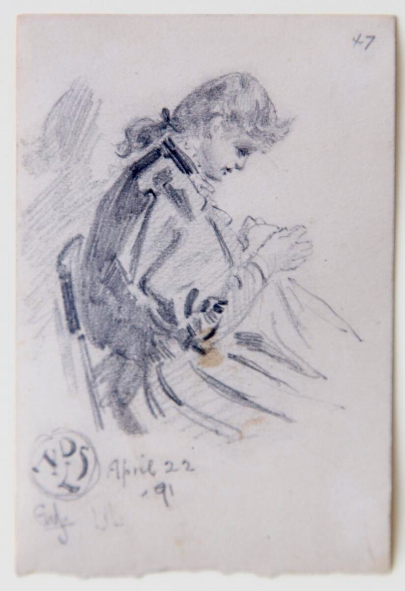Young Woman Sewing