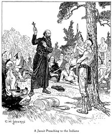 A Jesuit Preaching to the Indians