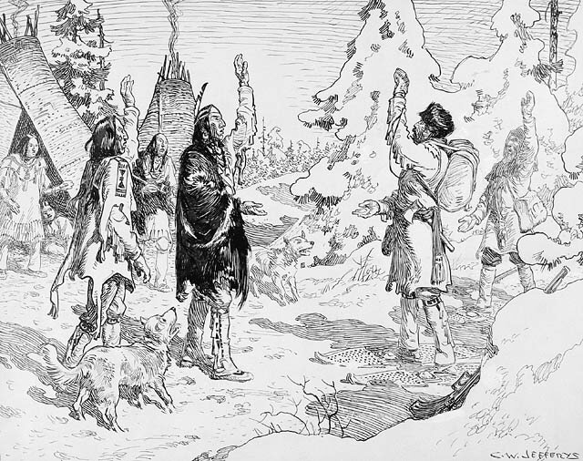  Radisson Meets the Indians in Winter Camp. 