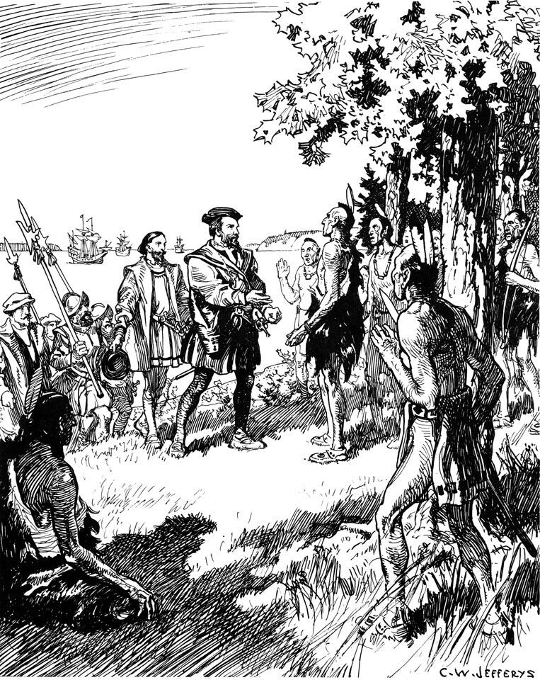 Cartier Meets the Indians of the St. Lawrence, 1535