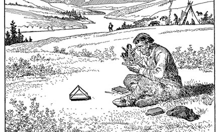 David Thompson Taking an Observation