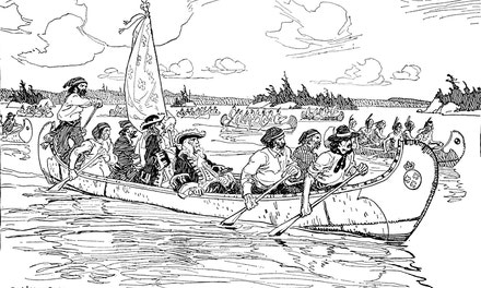 Frontenac on the Way to Cataraqui, 1672