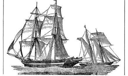 Full-rigged Brig of 1843