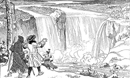Father Hennepin At Niagara Falls