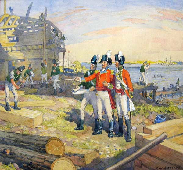 Simcoe At The Building Of Fort York, 1793