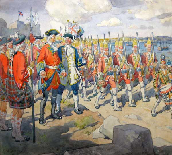 British Troops Leave Lousbourg (1758)
